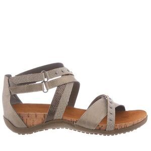BEARPAW Julianna Pewter Sandals Sz 9 Silver/Pewter